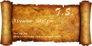 Tivadar Sára névjegykártya